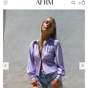 AFRM Zayne Blouse in Lavendar